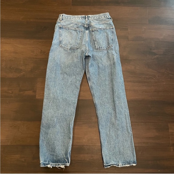 AGOLDE 90s Pinch Waist Denim Jeans in Abstract Blue 30 - Picture 6 of 9